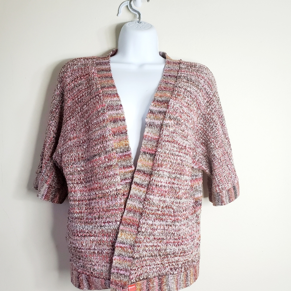 Open‎ Front Multi-colored Short Sleeve Ca